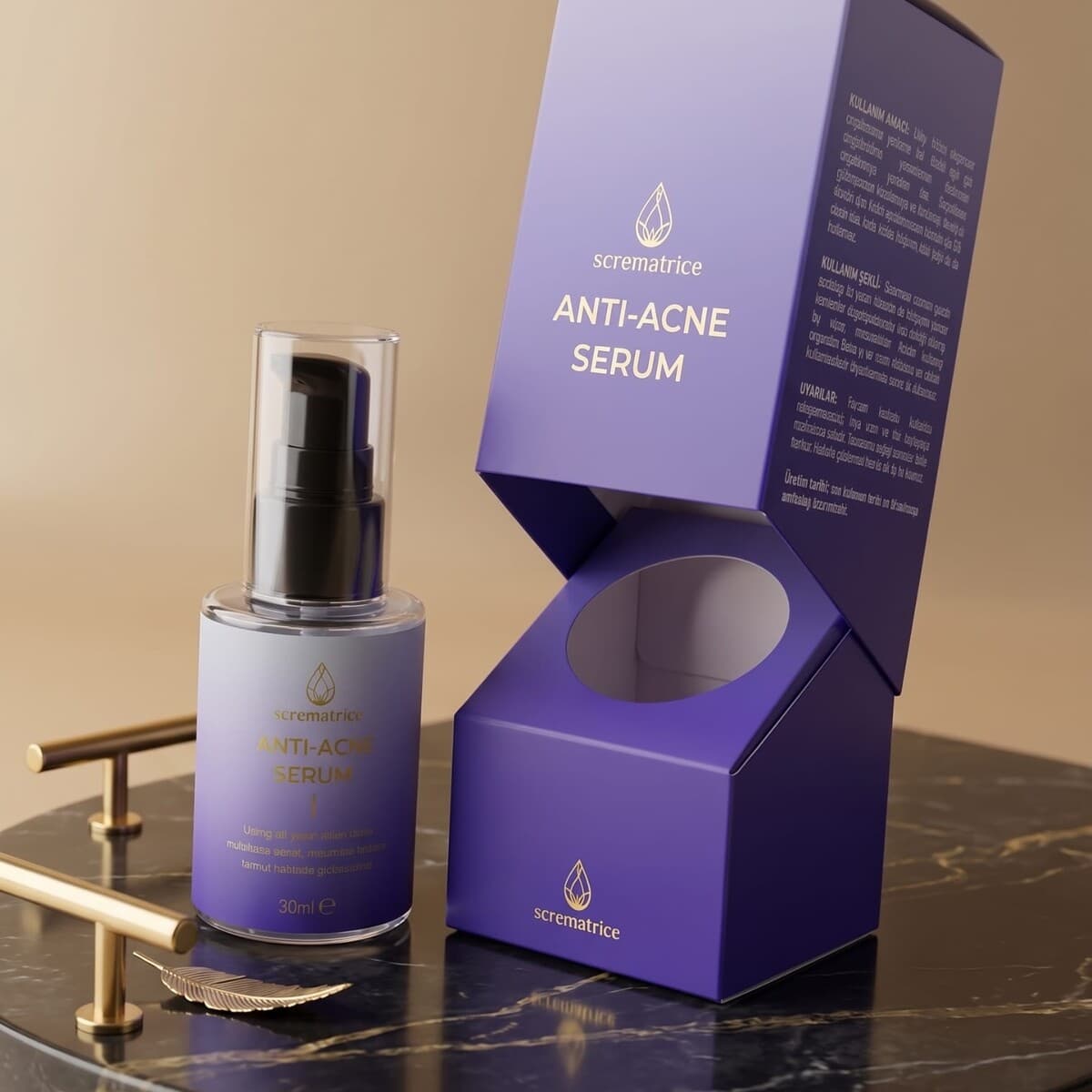 Anti-Acne Serum — makro ayrıntı
